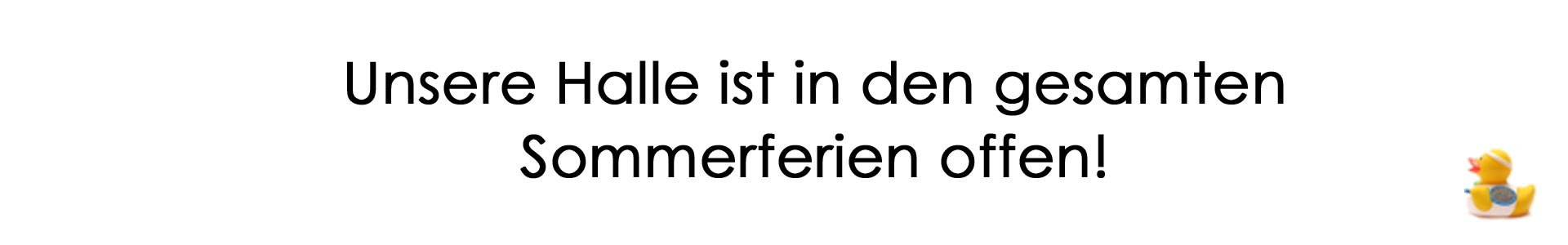 Training in den Sommerferien
